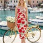 ???? Μίντι φόρεμα floral με χοντρή τιράντα, καπς στο μπούστο και ελαστική εφαρμογή που αγκαλιάζει το σώμα ✨ Θηλυκό και κομψό για κάθε περίσταση! ???? Τιμή: 37€